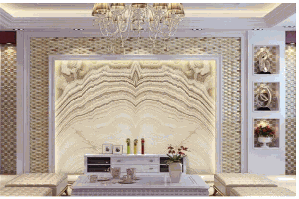 标尺艺术石背景墙